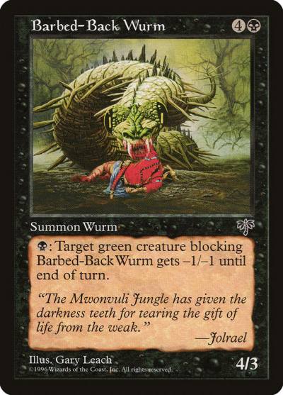 Barbed-Back Wurm 105 Mirage Magic card