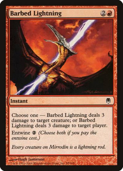 Barbed Lightning DST-55 Darksteel Magic card