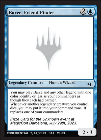 Barce, Friend Finder MU03 Unknown Event Magic card