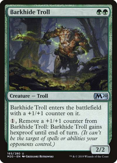Barkhide Troll 165 Core Set 2020 Magic card