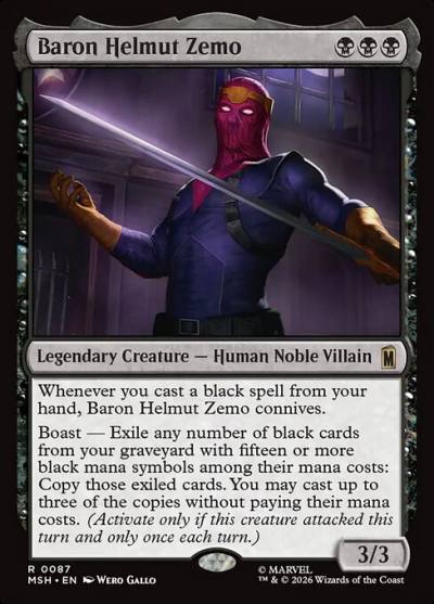 Baron Helmut Zemo MSH-87 Marvel Super Heroes Magic card
