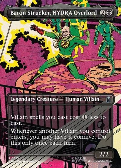 Baron Strucker, HYDRA Overlord MSH-315 Marvel Super Heroes Magic card