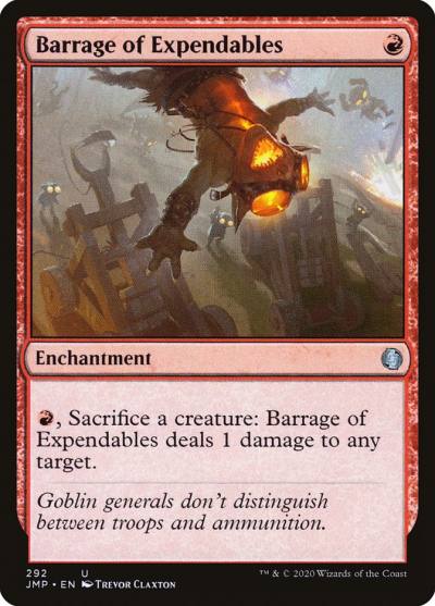 Barrage of Expendables JMP-292 Jumpstart Magic card