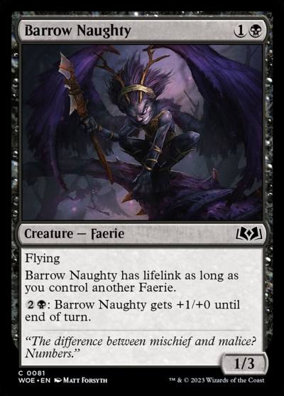 Barrow Naughty WOE-81 Wilds of Eldraine Magic card