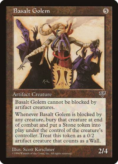 Basalt Golem MIR-294 Mirage Magic card