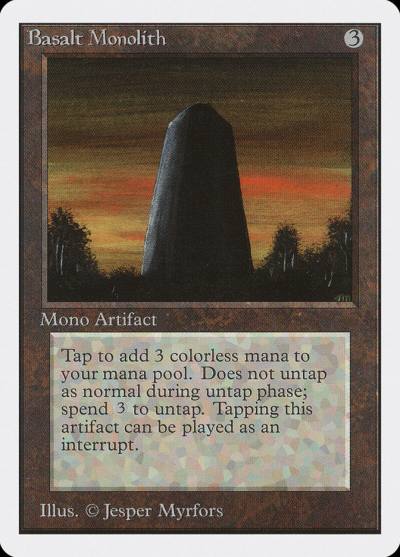 Basalt Monolith 2ED-232 Unlimited Edition Magic card