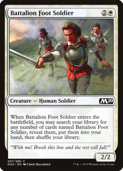 Battalion Foot Soldier 7 Core Set 2020 Magic card