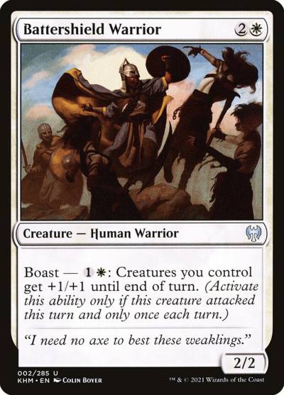 Battershield Warrior 2 Kaldheim Magic card
