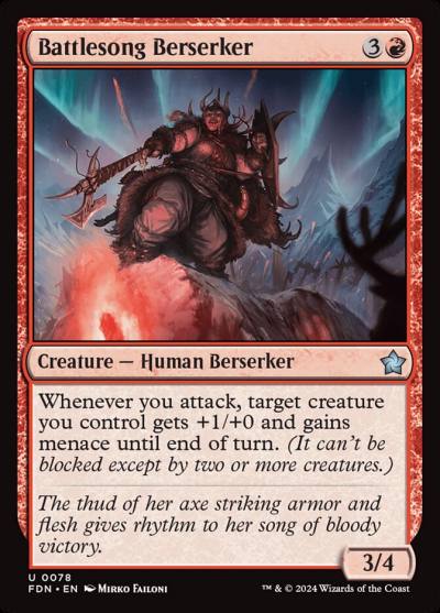 Battlesong Berserker FDN-78 Foundations Magic card