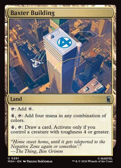 Baxter Building MSH-261 Marvel Super Heroes Magic card
