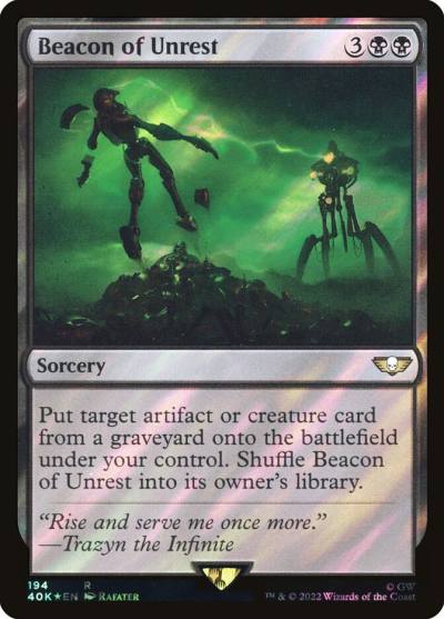 Beacon of Unrest 40K-194STAR Warhammer 40,000 Commander Magic card