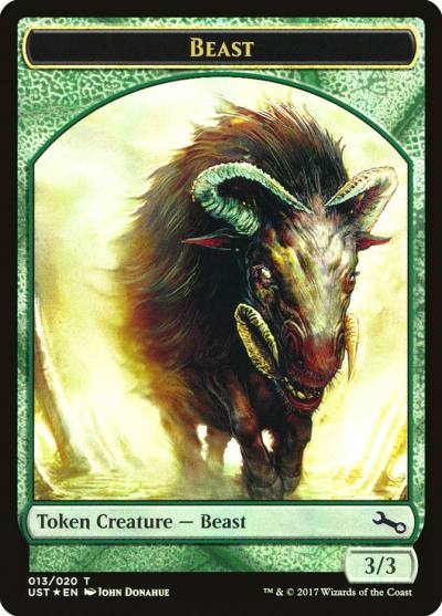 Beast // Beast TUST-13 Unstable Tokens Magic card