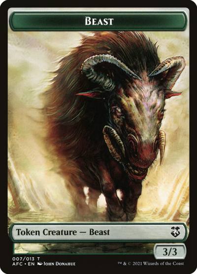 Beast TAFC-7 Forgotten Realms Commander Tokens Magic card