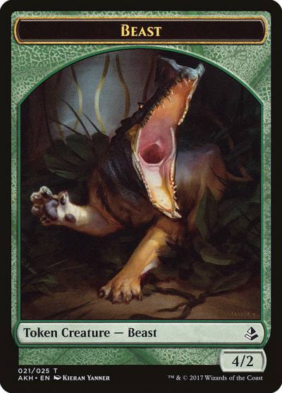 Beast TAKH-21 Amonkhet Tokens Magic card