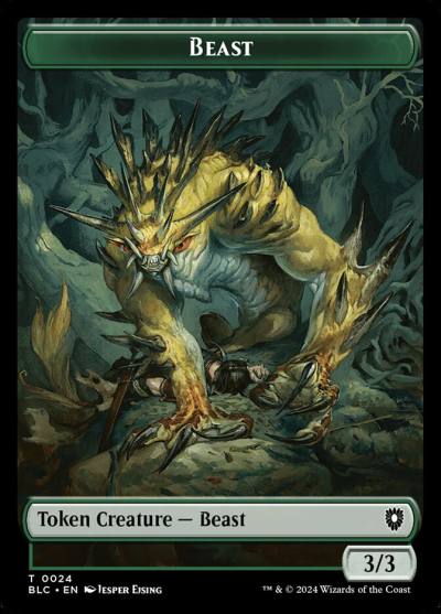 Beast TBLC-24 Bloomburrow Commander Tokens Magic card