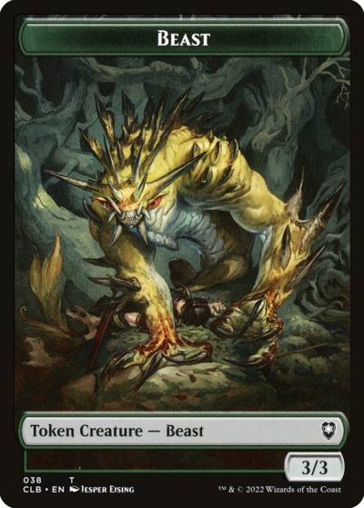 Beast TCLB-38 Battle for Baldur's Gate Tokens Magic card