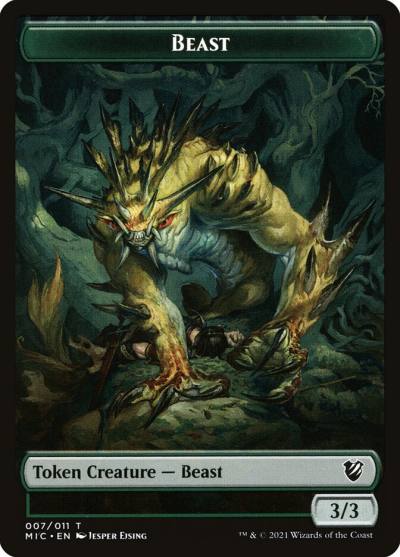 Beast TMIC-7 Midnight Hunt Commander Tokens Magic card