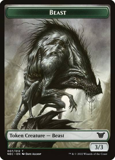 Beast TNEC-7 Neon Dynasty Commander Tokens Magic card