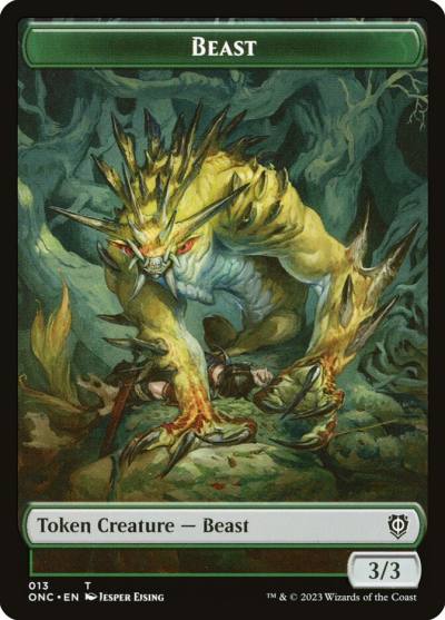Beast TONC-13 Phyrexia: All Will Be One Commander Tokens Magic card