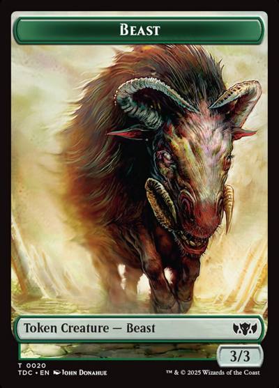 Beast TTDC-20 Tarkir: Dragonstorm Commander Tokens Magic card