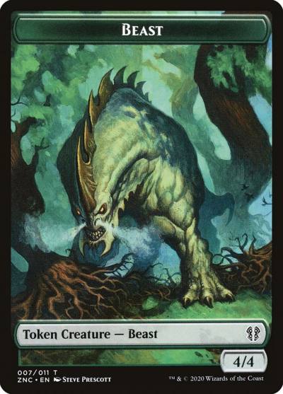 Beast TZNC-7 Zendikar Rising Commander Tokens Magic card