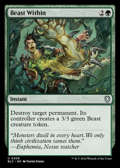 Beast Within BLC-206 Bloomburrow Commander Magic card