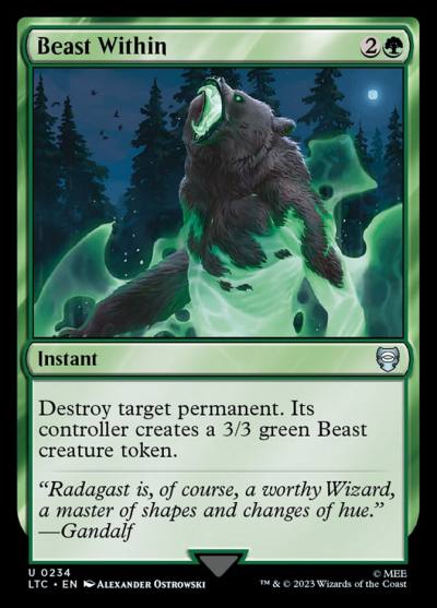 Beast Within LTC-234 Tales of Middle-earth Commander Magic card