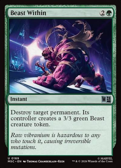 Beast Within MSC-169 Marvel Super Heroes Commander Magic card