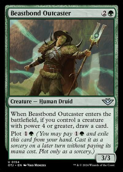 Beastbond Outcaster 154 Outlaws of Thunder Junction Magic card