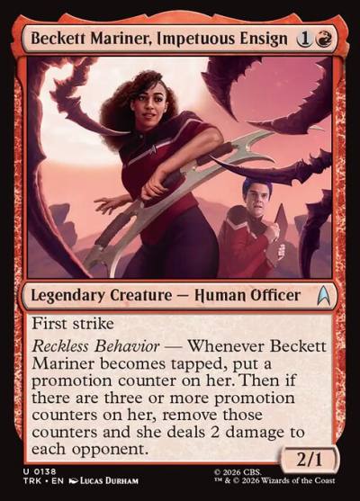 Beckett Mariner, Impetuous Ensign TRK-138 Star Trek Magic card