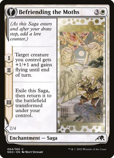 Befriending the Moths // Imperial Moth 4 Kamigawa: Neon Dynasty Magic card