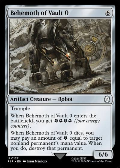Behemoth of Vault 0 PIP-127 Fallout Magic card
