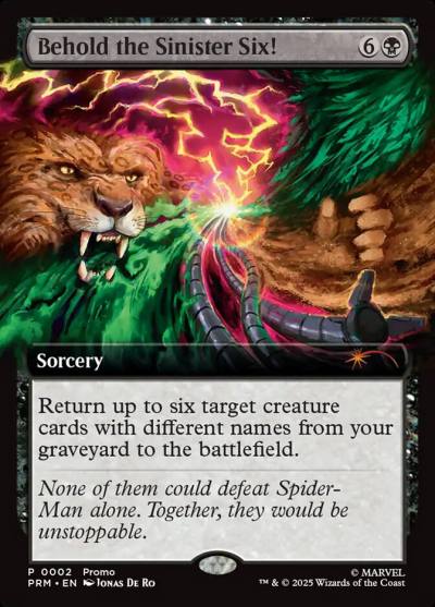 Behold the Sinister Six! PSPM-2 Marvel's Spider-Man Promos Magic card