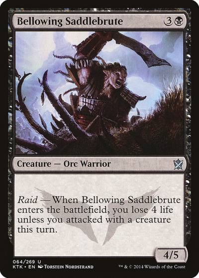 Bellowing Saddlebrute KTK-64 Khans of Tarkir Magic card