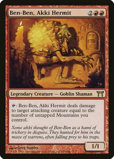 Ben-Ben, Akki Hermit 157 Champions of Kamigawa Magic card
