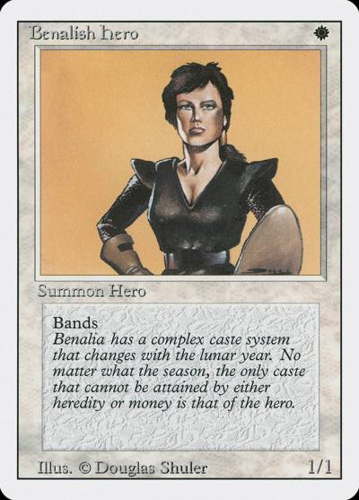 Benalish Hero 3ED-4 Revised Edition Magic card