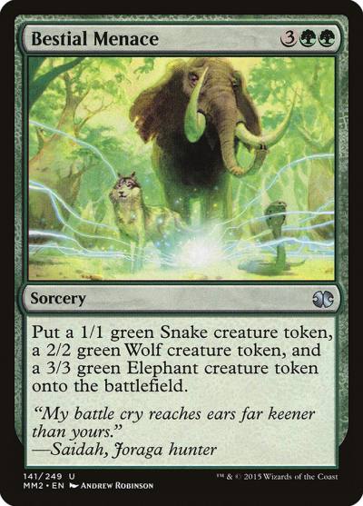 Bestial Menace MM2-141 Modern Masters 2015 Magic card