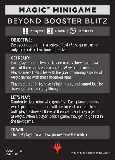 Beyond Booster Blitz MACR-2 Assassin's Creed Minigames Magic card