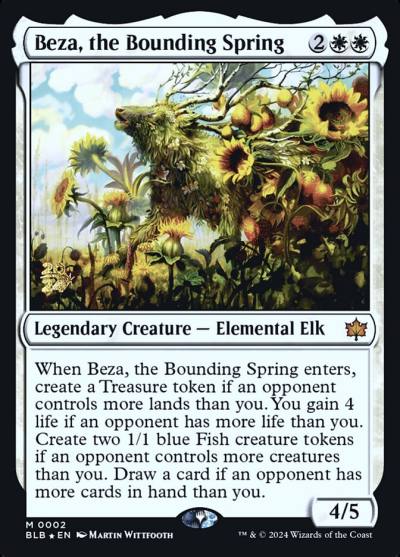Beza, the Bounding Spring PBLB-2S Bloomburrow Promos Magic card