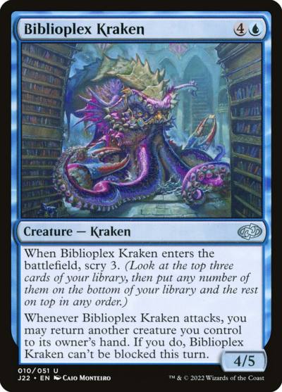 Biblioplex Kraken 10 Jumpstart 2022 Magic card