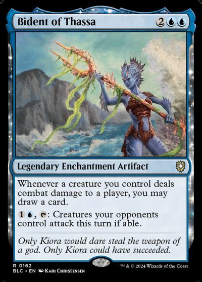 Bident of Thassa BLC-162 Bloomburrow Commander Magic card