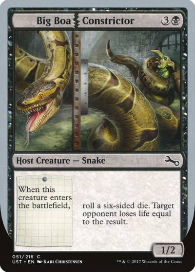 Big Boa Constrictor UST-51 Unstable Magic card