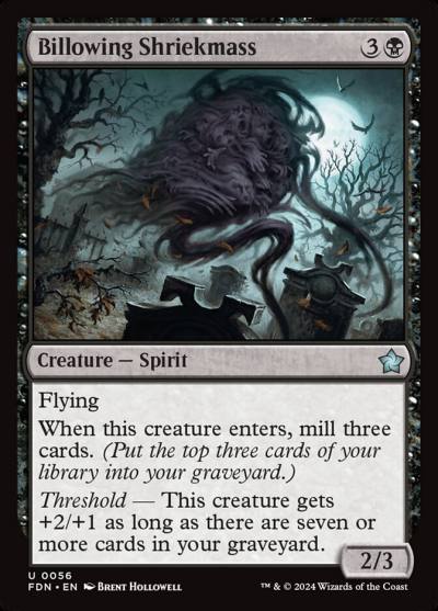 Billowing Shriekmass 56 Foundations Magic card