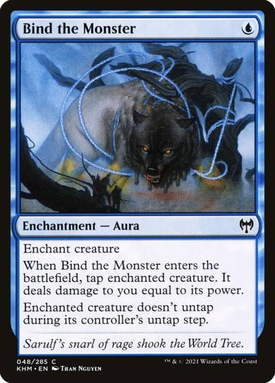 Bind the Monster KHM-48 Kaldheim Magic card