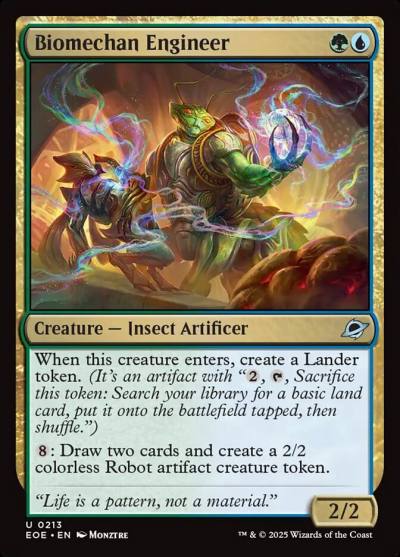 Biomechan Engineer 213 Edge of Eternities Magic card