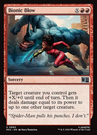 Bionic Blow MSC-680 Marvel Super Heroes Commander Magic card