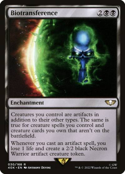 Biotransference 40K-30 Warhammer 40,000 Commander Magic card