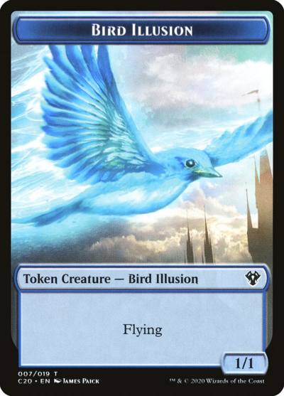 Bird Illusion TC20-7 Commander 2020 Tokens Magic card