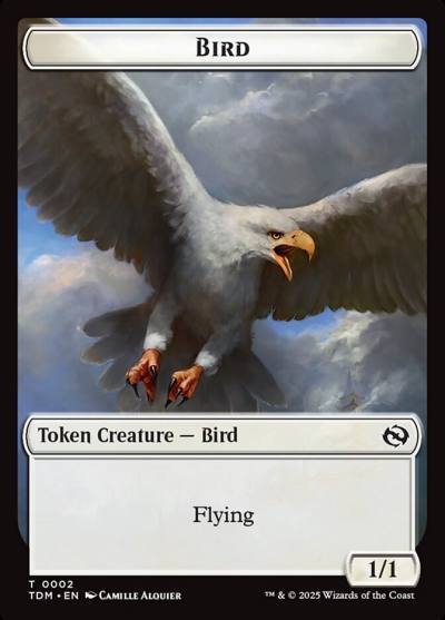 Bird TTDM-2 Tarkir: Dragonstorm Tokens Magic card