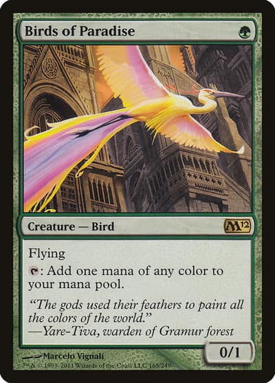 Birds of Paradise M12-165 Magic 2012 Magic card